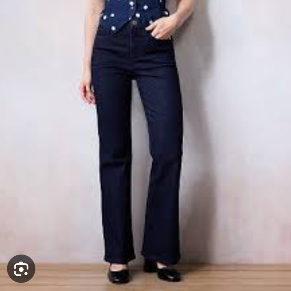 Denim & Company Dark Bkue Wide Leg Jeans Revolve Classy Preppy Y2K 2000s Grunge